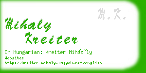 mihaly kreiter business card